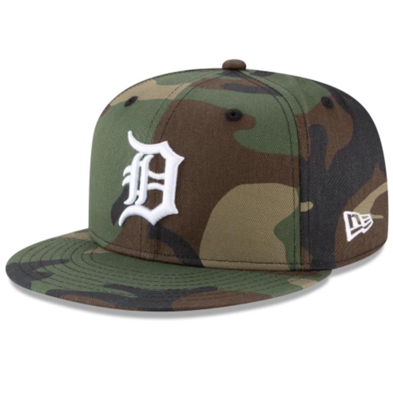 DETROIT TIGERS NEW ERA BASIC SNAPBACK 9FIFTY-WOODLAND CAMO GREEN
