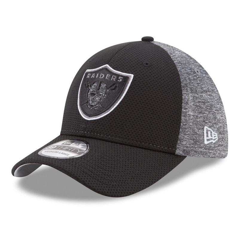 Las Vegas Raiders New Era Fierce Fill 39THIRTY Flex Hat - BLACK/GREY