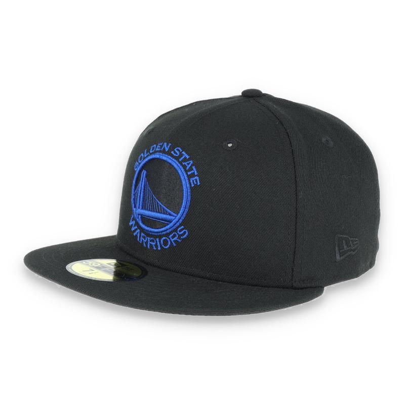 GOLDEN STATE WARRIORS NEW ERA 59FIFTY HAT-BLACK/DARK BLUE