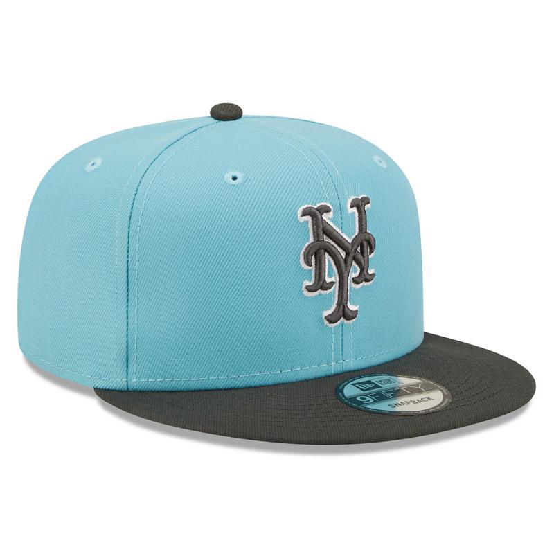 New Era New York Mets 2-Tone Color Pack 9FIFTY Snapback Hat-Light Blue/Charcoal