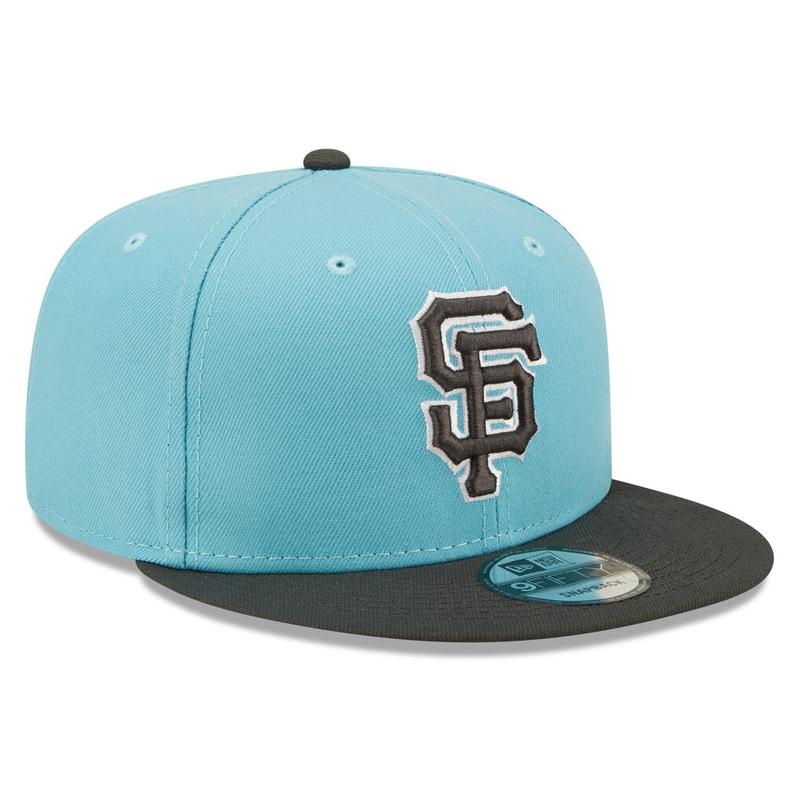 New Era San Francisco Giants 2-Tone Color Pack 9FIFTY Snapback Hat-Light Blue/Charcoal