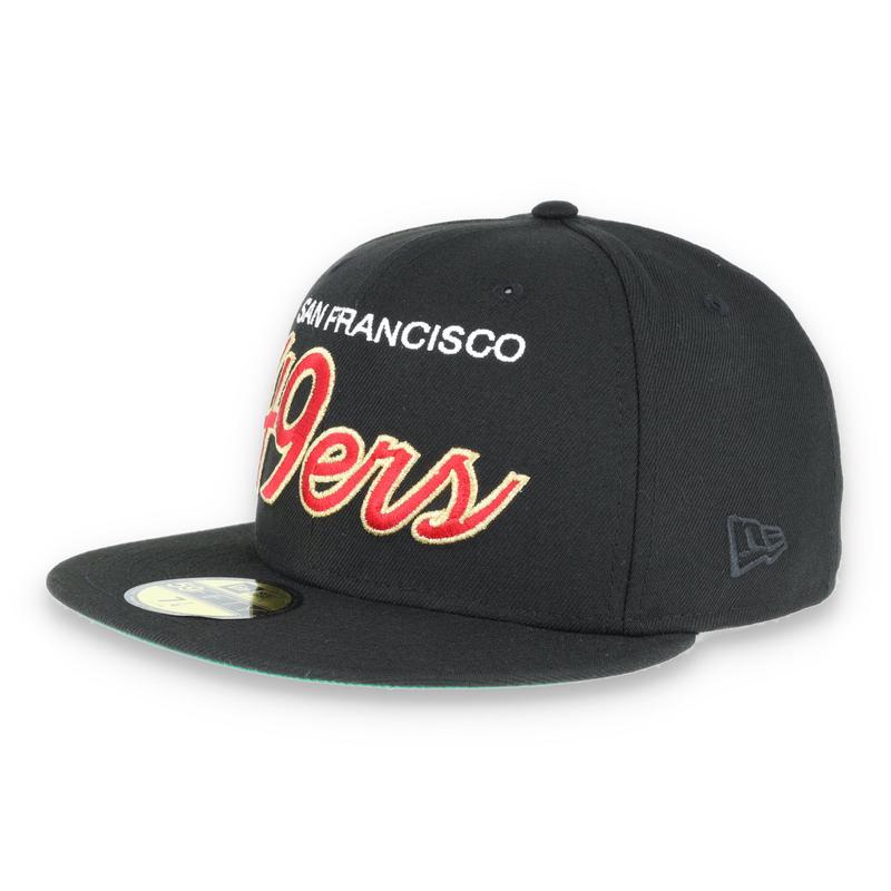 San Francisco 49ers New Era 59FIFTY Red Script-BLACK
