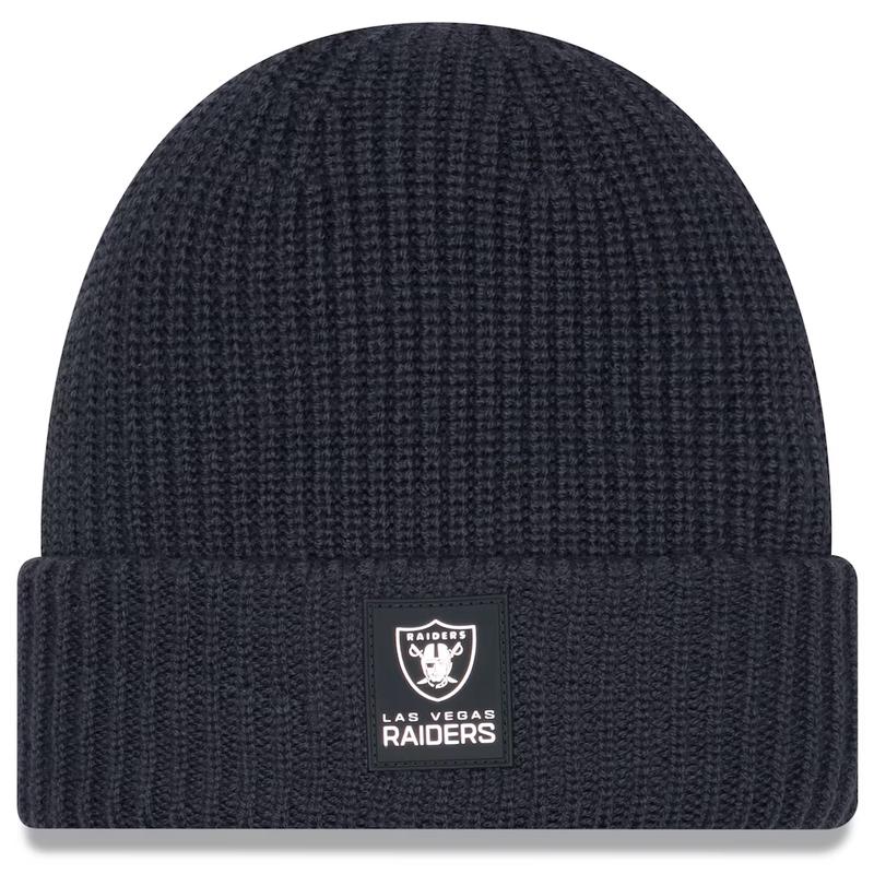 New Era Las Vegas Raiders 2025 Cold Weather Cuffed Knit Hat-Charcoal