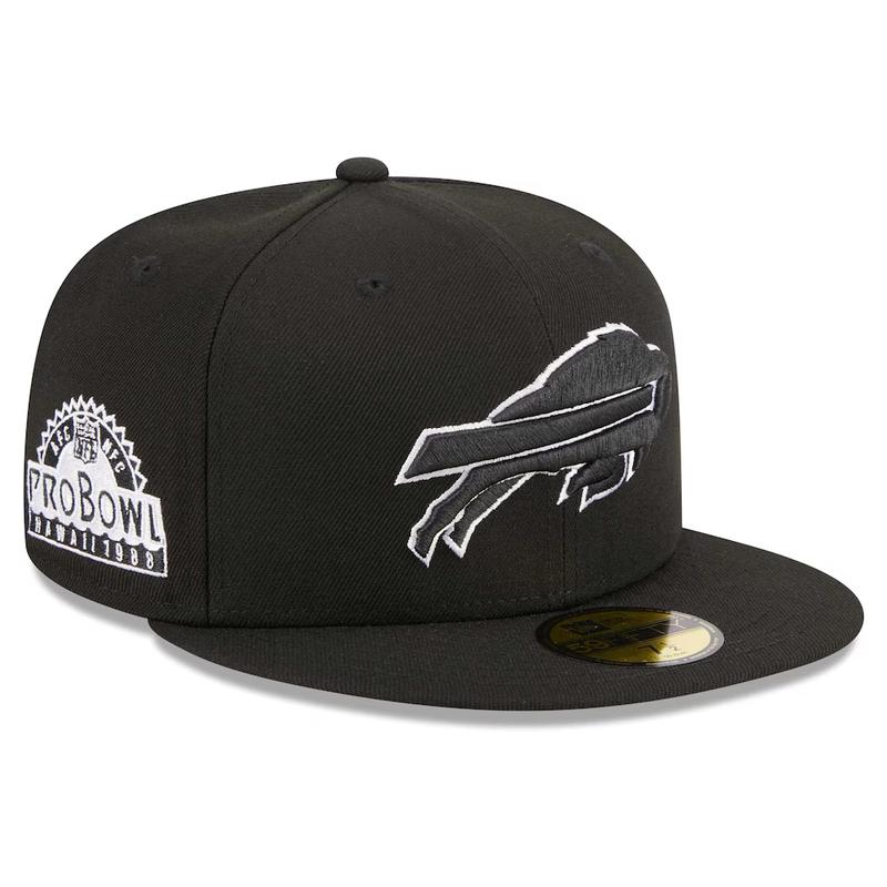 New Era Buffalo Bills Pro Bowl 1988 Side Patch 59FIFTY Fitted Black & White Hat