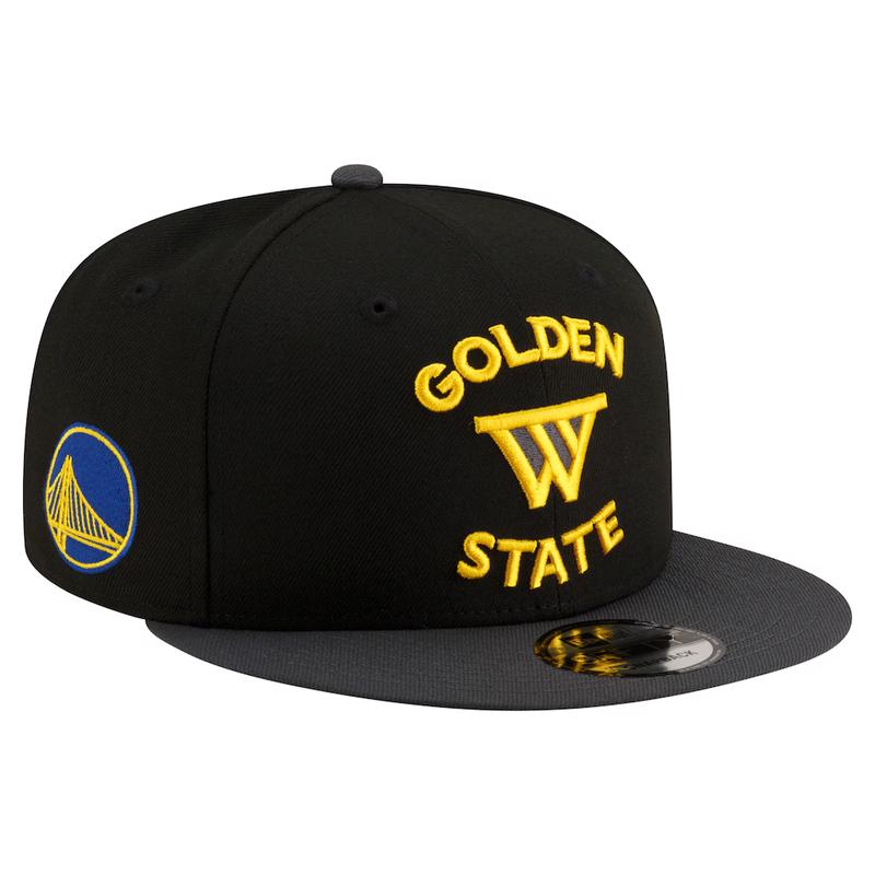 New Era Golden State Warriors Statement Edition 9FIFTY Snapback Hat-Black