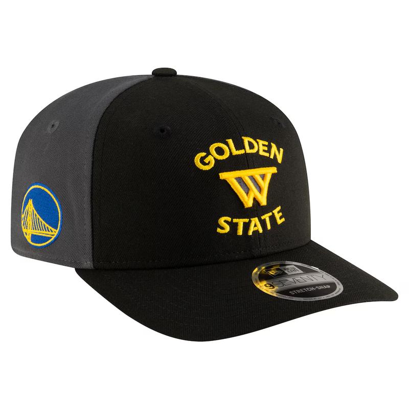 New Era Golden State Warriors Statement Edition 9SEVENTY Stretch-Snap Hat-Black
