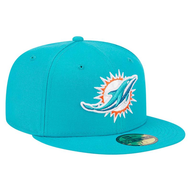 New Era Miami Dolphins Basic 59FIFTY Fitted Hat- Aqua