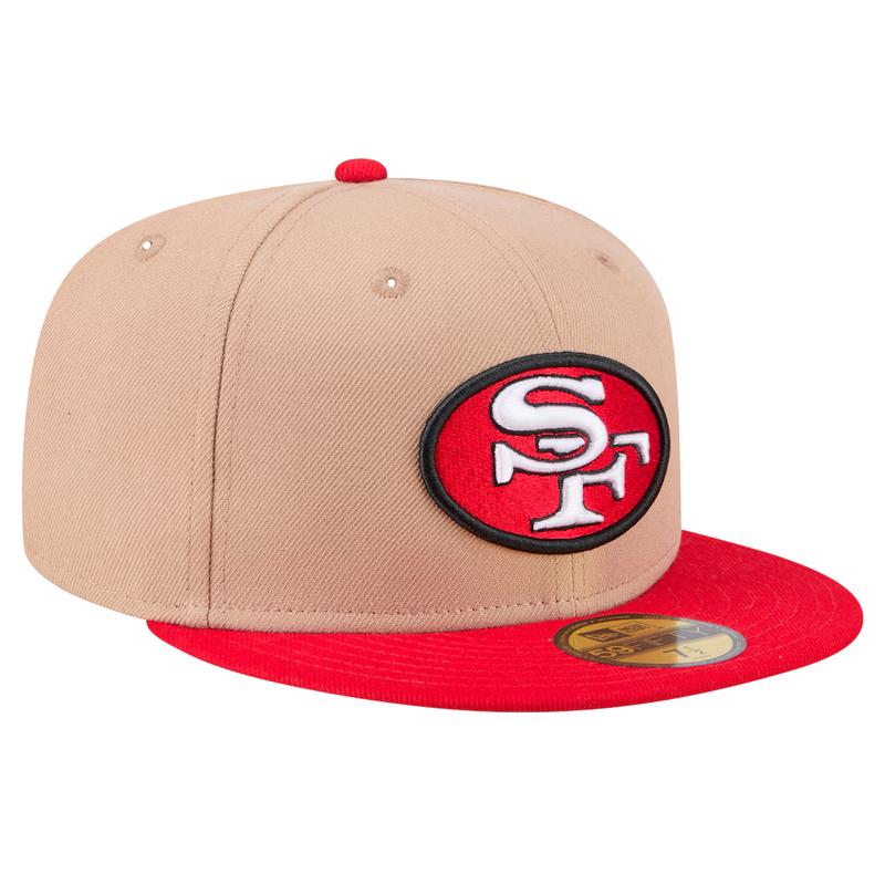 New Era San Francisco 49ers Throwback Logo 59FIFTY Fitted Hat-Camel