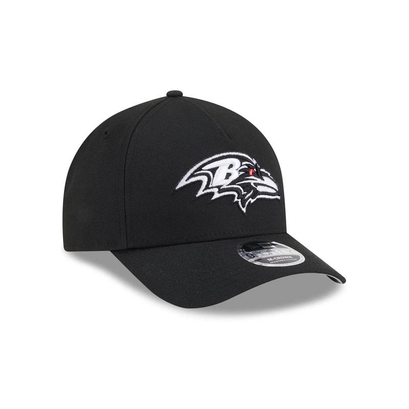 New Era Baltimore Ravens M-Crown A-FRAME 9FORTY Adjustable Hat-Black/White