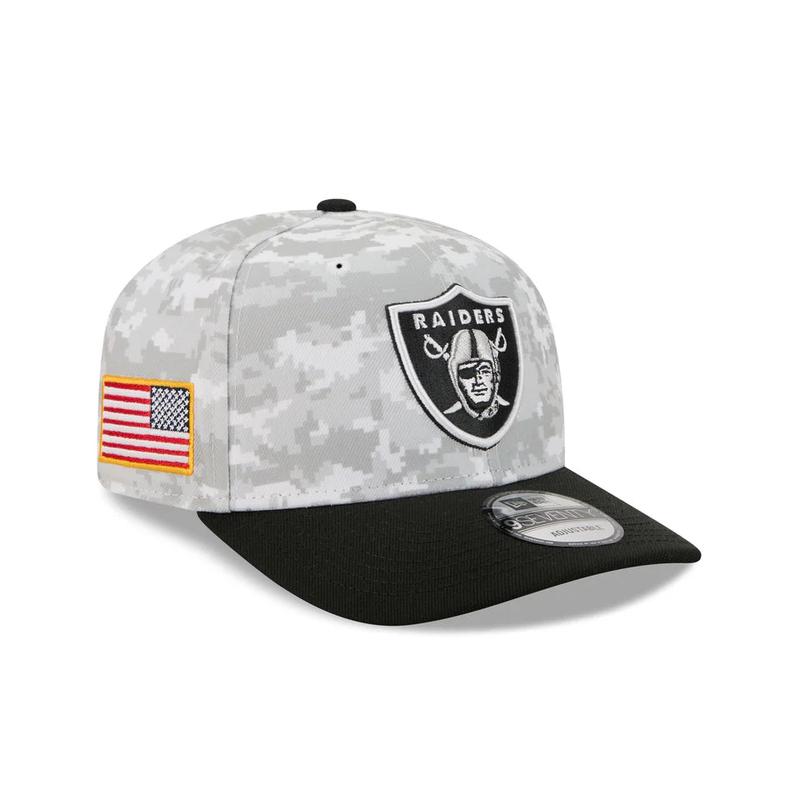 New Era Las Vegas Raiders Salute to Service 9SEVENTY Stretch-Snap Hat 2025