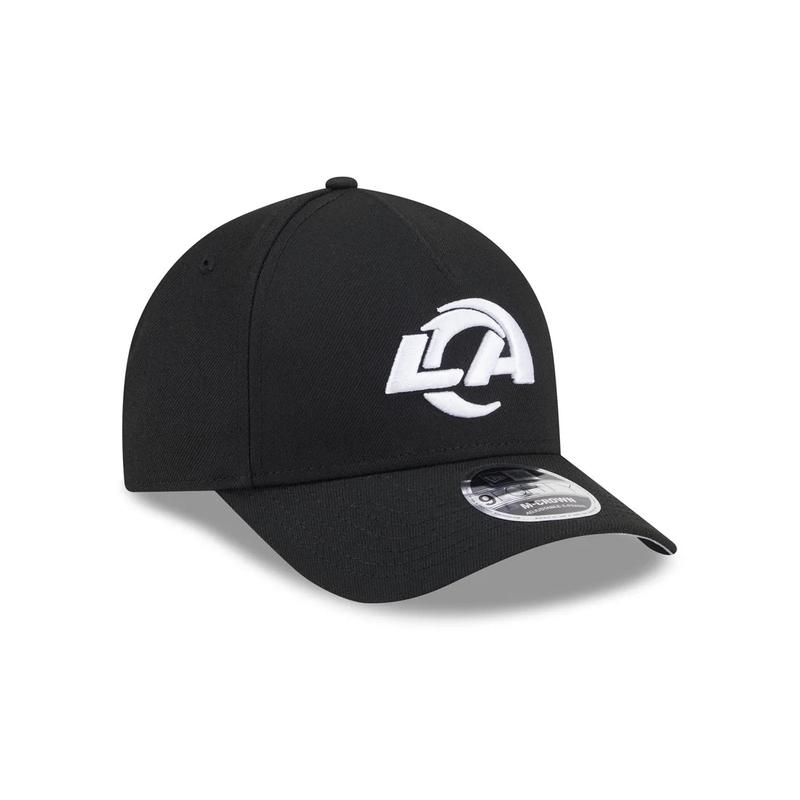 New Era Los Angeles Rams M-Crown A-FRAME 9FORTY Adjustable Hat-Black/White