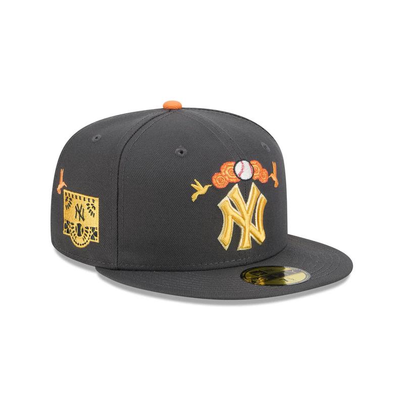 New Era New York Yankees Day of the Dead 59FIFTY Fitted Hat- Graphite