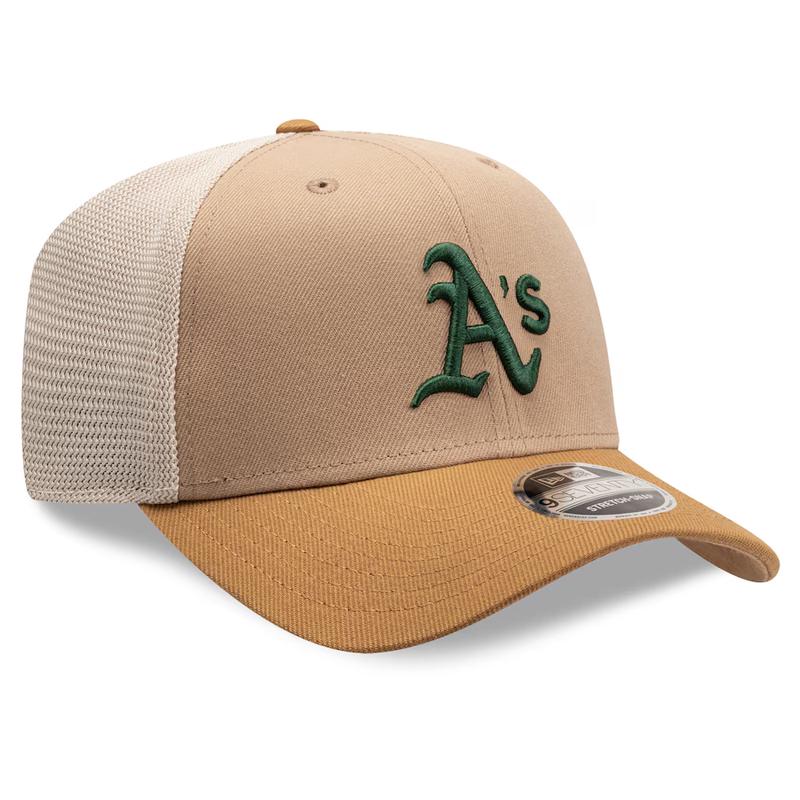 New Era Athletics 9SEVENTY Trucker Stretch-Snap Hat - Stone