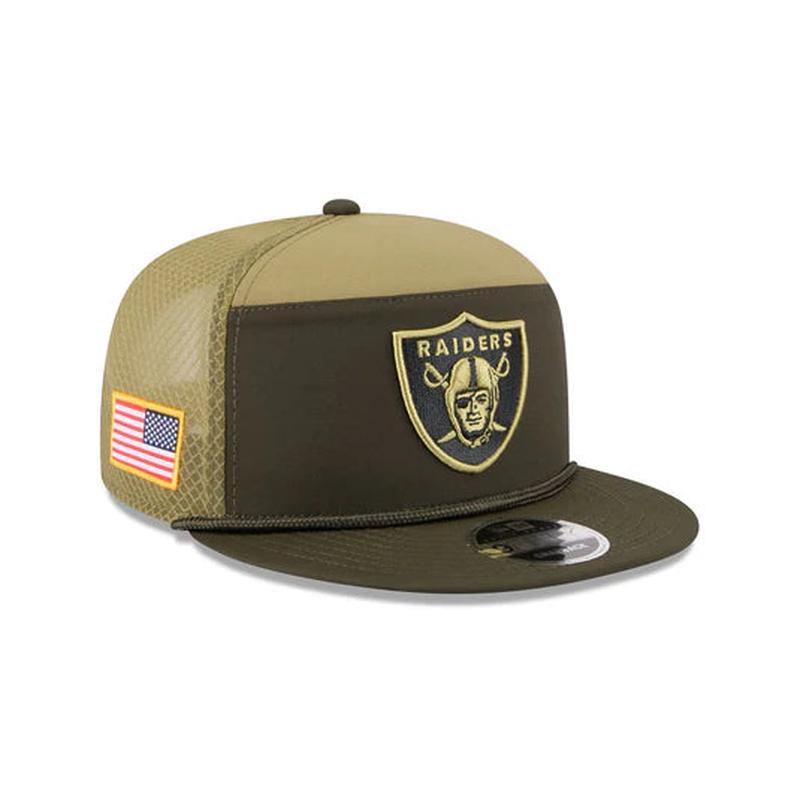New Era Las Vegas Raiders Salute to Service Split Panel 9FIFTY Snapback Hat 2025