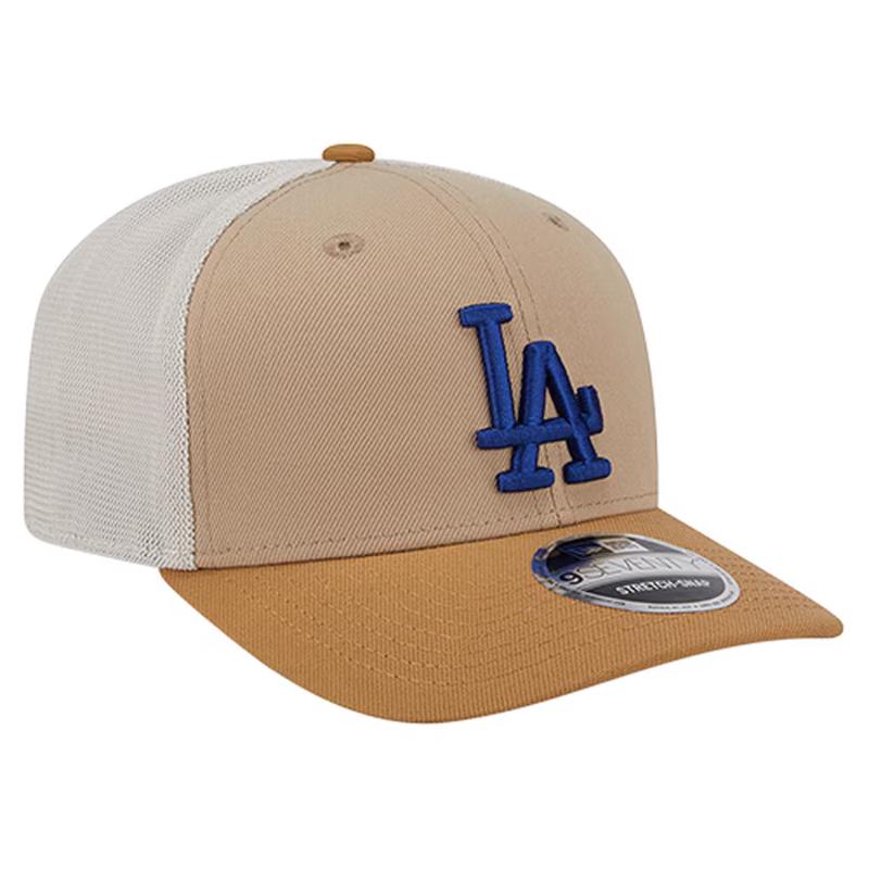 New Era Los Angeles Dodgers 9SEVENTY Trucker Stretch-Snap Hat - Stone