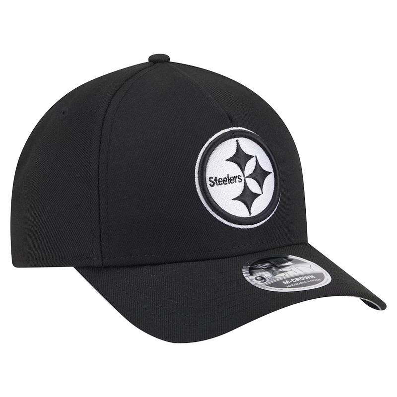 New Era Pittsburgh Steelers M-Crown A-FRAME 9FORTY Adjustable Hat-Black/White