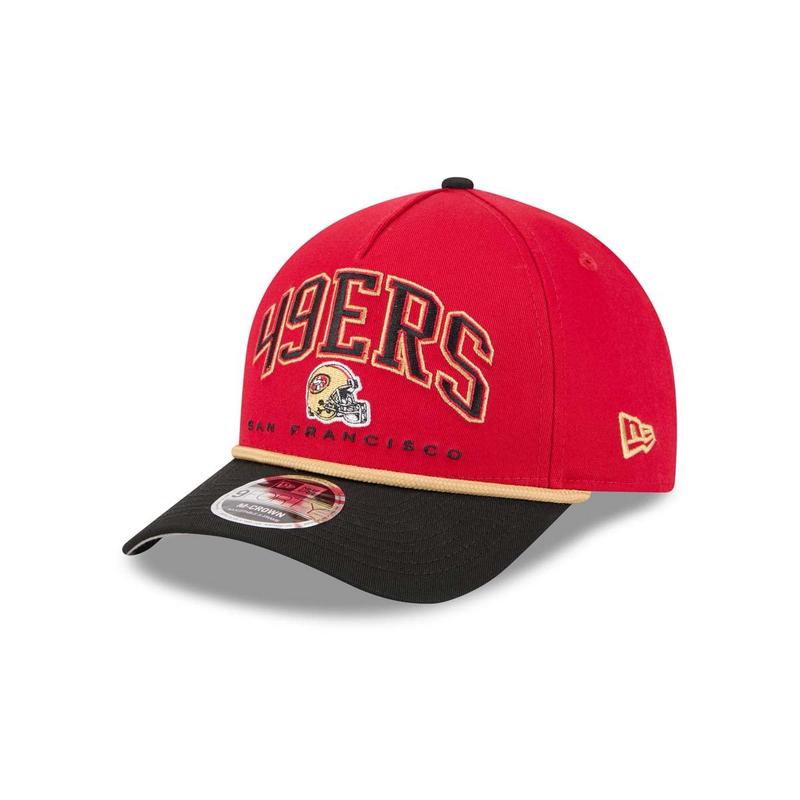 New Era San Francisco 49ers Arch M-Crown 9FORTY A-Frame  Adjustable Hat-Red/Black