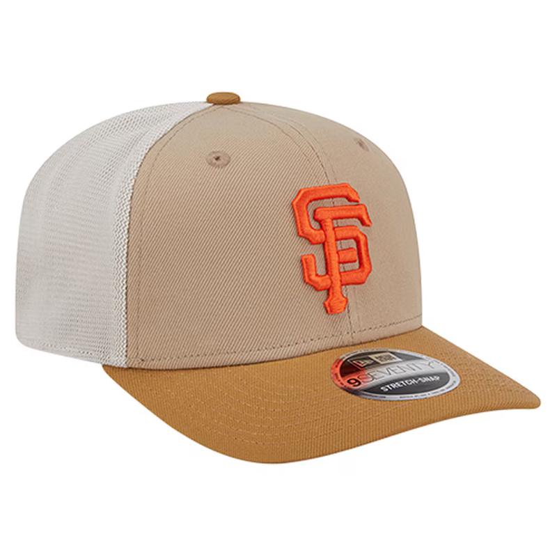 New Era San Francisco Giants 9SEVENTY Trucker Stretch-Snap Hat - Stone