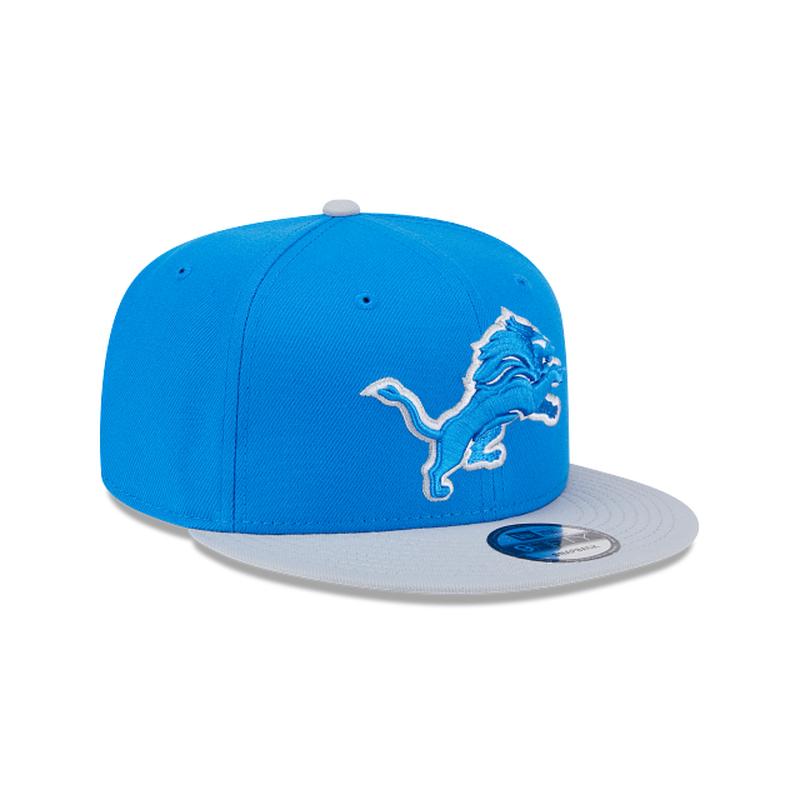 New Era Detroit Lions 2-Tone 9FIFTY Snapback Hat-Royal/Grey
