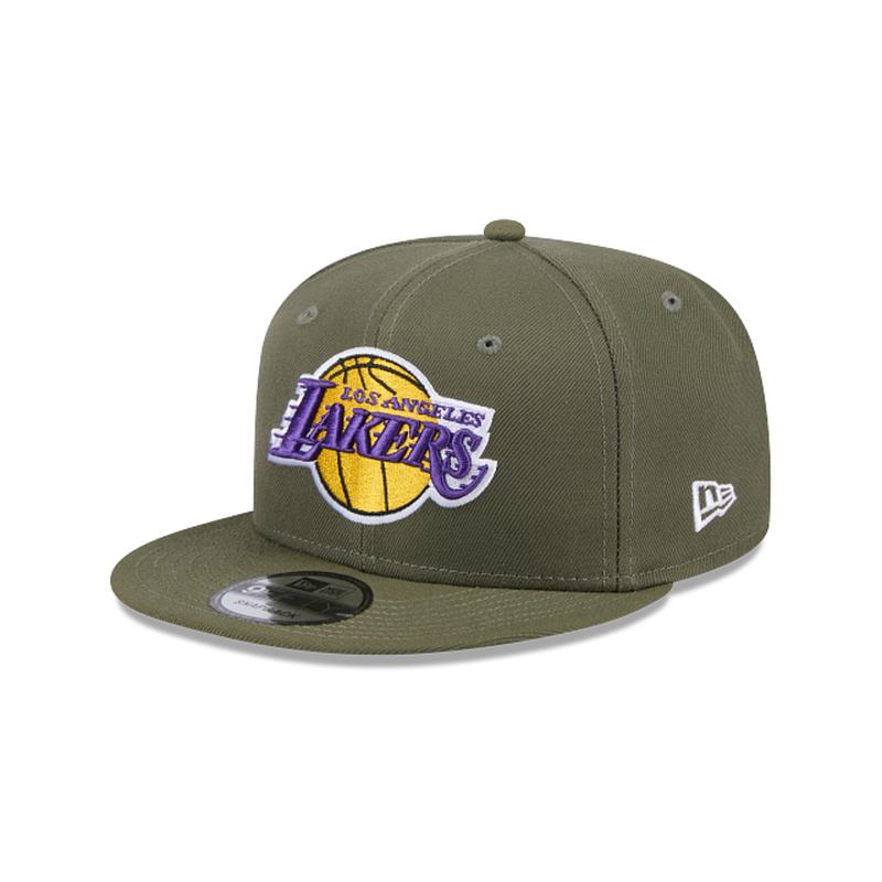 New Era  Los Angeles Lakers 9FIFTY Snapback Hat- Olive Green