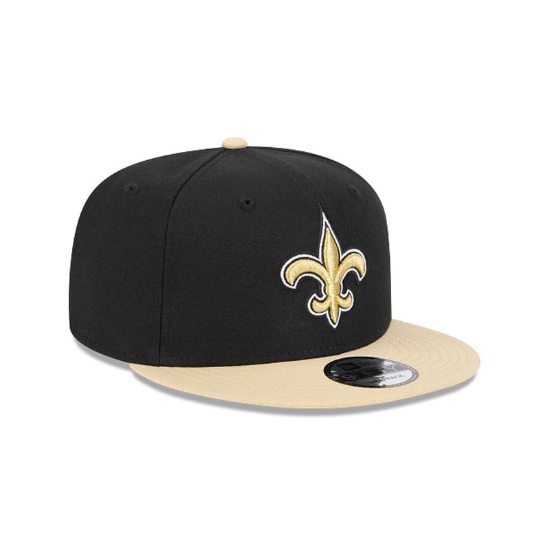 New Era New Orleans Saints 2-Tone 9FIFTY Snapback Hat-Black/Gold