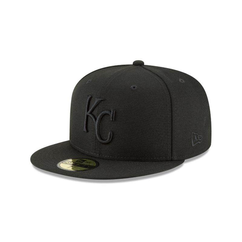 KANSAS CITY ROYALS 59FIFTY FITTED-BLACK ON BLACK