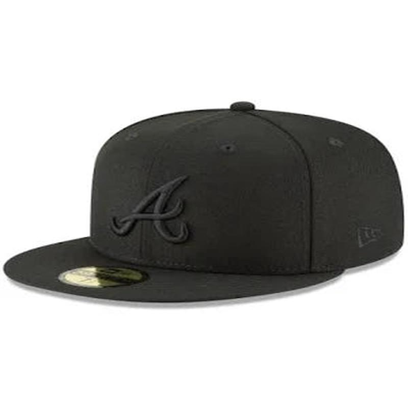 New Era Atlanta Braves 2-Tone Color Pack 59FIFTY Fitted Hat-Black/Black