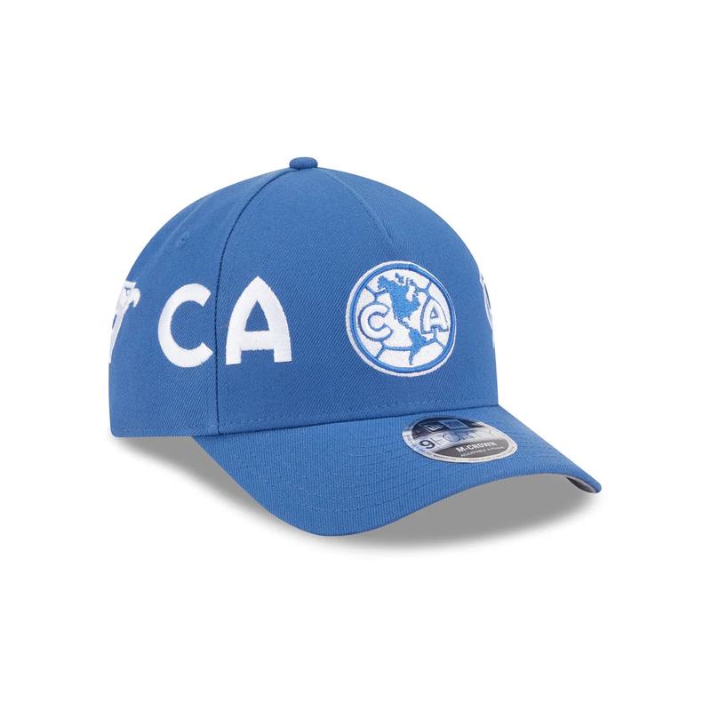 New Era Club America All League 9FORTY M-Crown  A-Frame Adjustable Hat-Indigo
