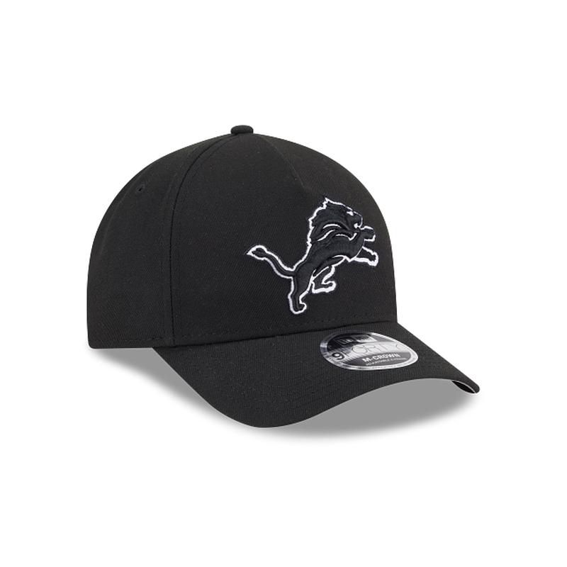 New Era Detroit Lions M-Crown 9FORTY A-Frame Adjustable Hat-Black/White
