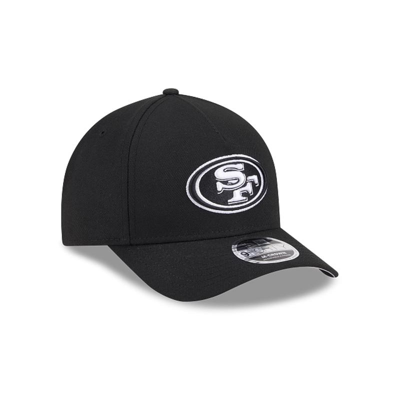 New Era San Francisco 49ers M-Crown 9FORTY A-Frame  Adjustable Hat-Black/White