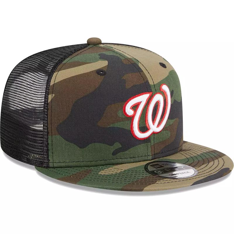 New Era Washington Nationals Woodland Camo Trucker 9FIFTY Snapback Hat-Camo