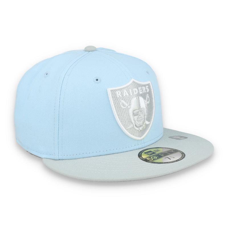 New Era Las Vegas Raiders 2-Tone Color Pack 59FIFTY Fitted Hat-Light Blue/Gray