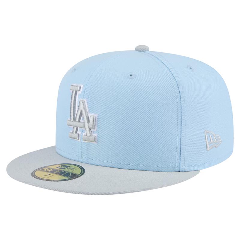 New Era Los Angeles Dodgers 2-Tone Color Pack 59FIFTY Fitted Hat-Light Blue/Gray