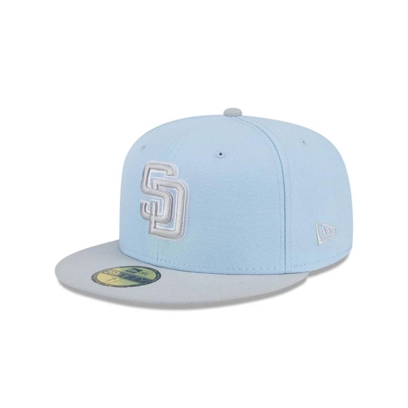 New Era San Diego Padres 2-Tone Color Pack 59FIFTY Fitted Hat-Light Blue/Gray
