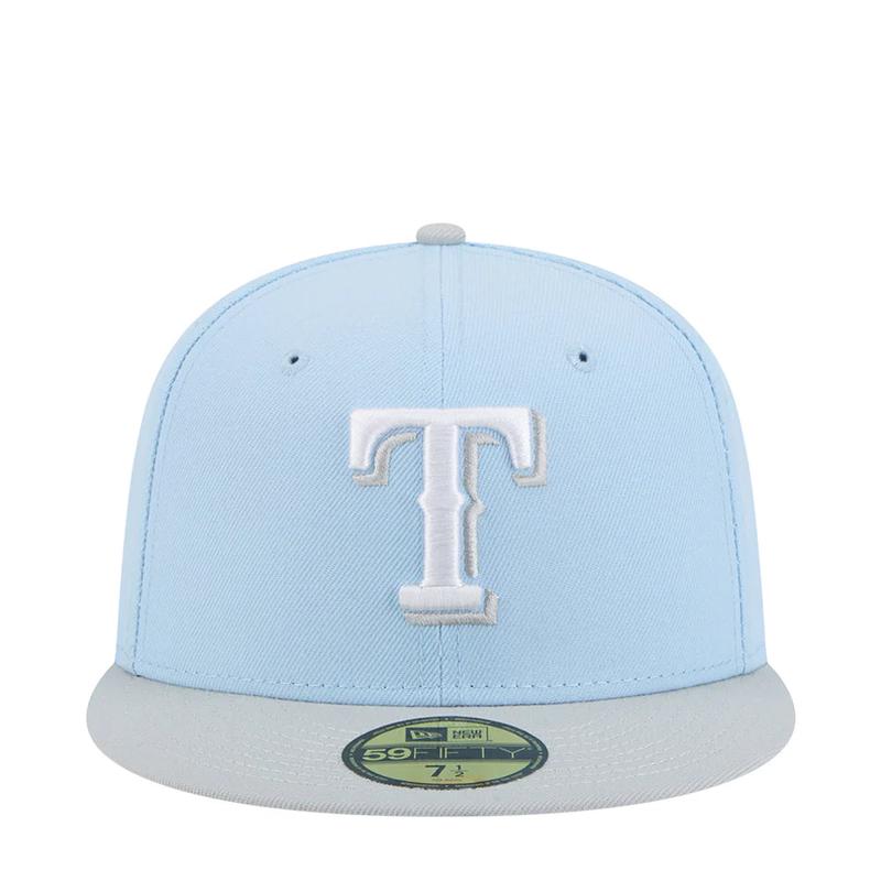 New Era Texas Rangers 2-Tone Color Pack 59FIFTY Fitted Hat-Light Blue/Gray
