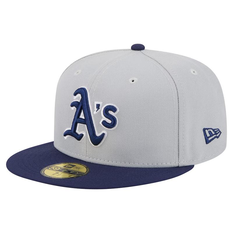 New Era Athletics 2-Tone Color Pack 59FIFTY Fitted Hat-Gray/Navy