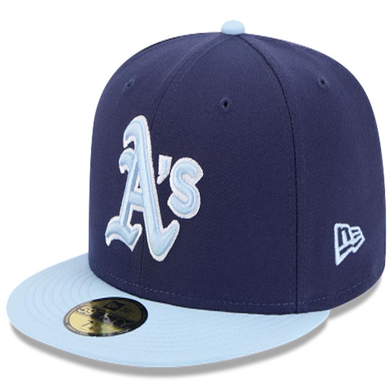 New Era Athletics 2-Tone Color Pack 59FIFTY Fitted Hat-Navy/Light Blue