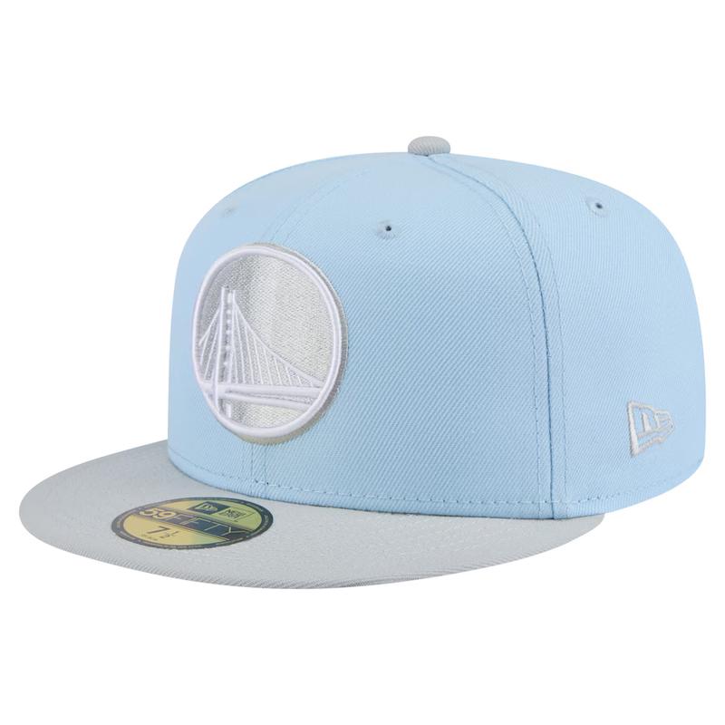 New Era Golden State Warriors 2-Tone Color Pack 59FIFTY Fitted Hat-Light Blue/Gray