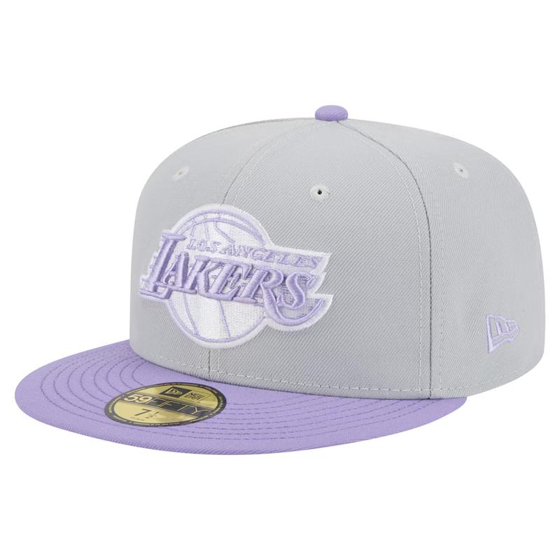New Era Los Angeles Lakers 2-Tone Color Pack 59FIFTY Fitted Hat-Gray/Purple