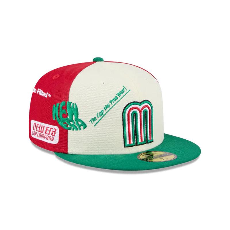 New Era Mexico Anniversary Logos 59FIFTY Fitted Hat-White/Green