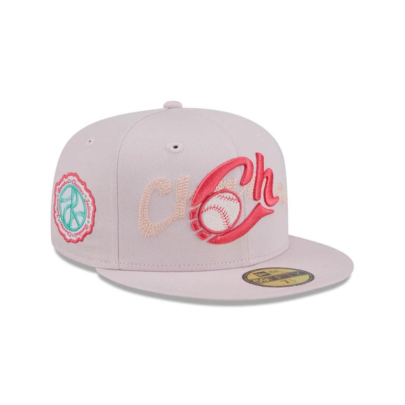 New Era Charros De Jalisco Stacked Wordmark 59FIFTY Fitted Hat-Pink