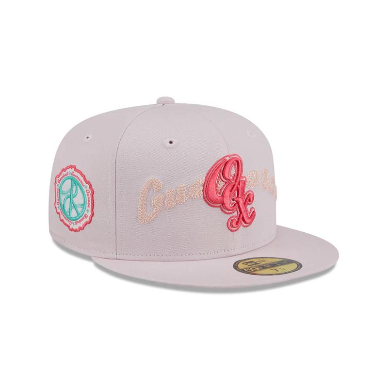 New Era Guerreros De Oaxaca Stacked  Wordmark 59FIFTY Fitted Hat-Pink