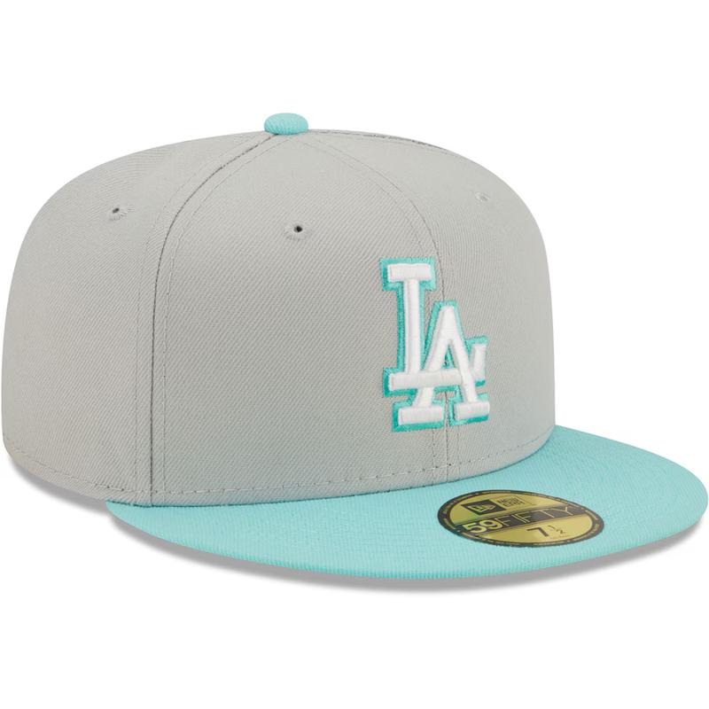 New Era Los Angeles Dodgers 2-Tone Color Pack 59FIFTY Fitted Hat-Gray/Turquoise