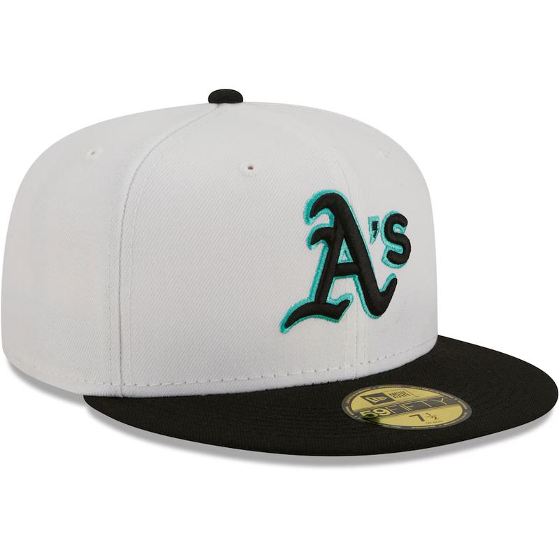 New Era Oakland Athletics 2-Tone Color Pack 59FIFTY Fitted Hat-White/Black