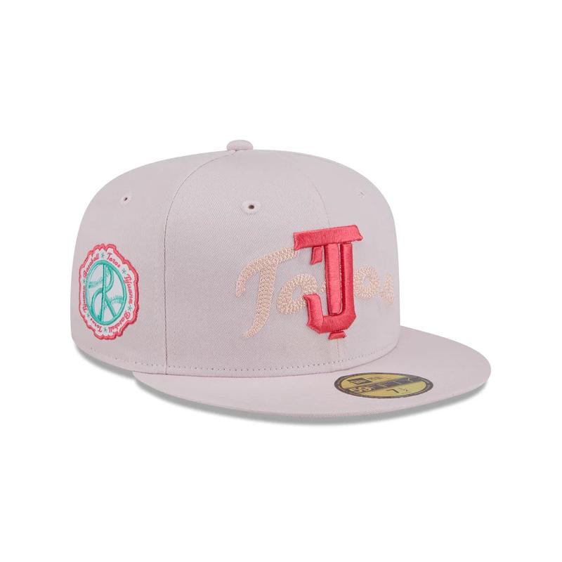 New Era Toros De Tijuana Stacked Wordmark 59FIFTY Fitted Hat-Pink