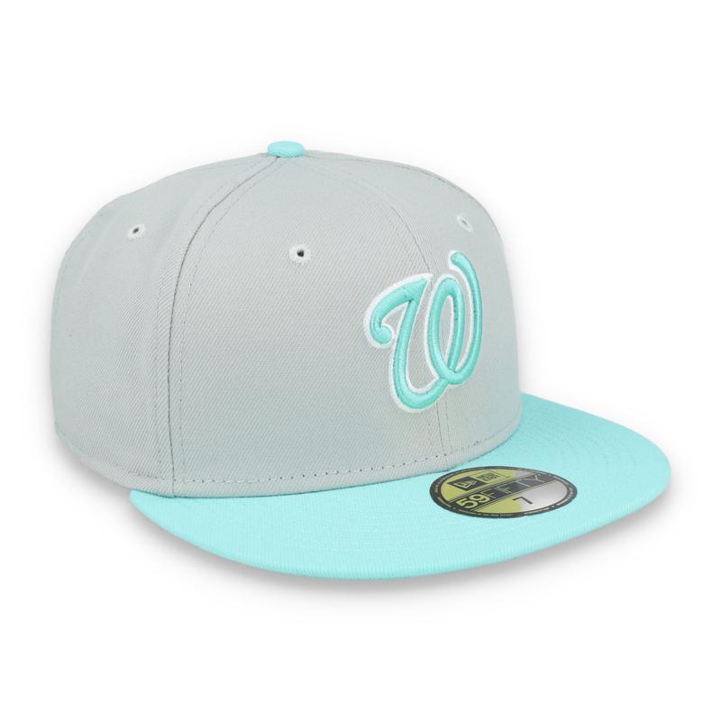 New Era Washington Nationals 2-Tone Color Pack 59FIFTY Fitted Hat-Gray/Turquoise