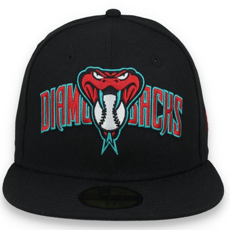New Era Arizona Diamondbacks Overlap 59FIFTY Fitted Hat-Black