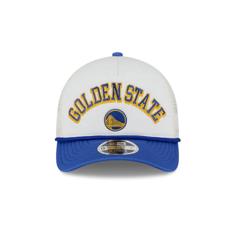 New Era Golden State Warriors Chrome Arch M-Crown 9FORTY Adjustable Snapback Hat