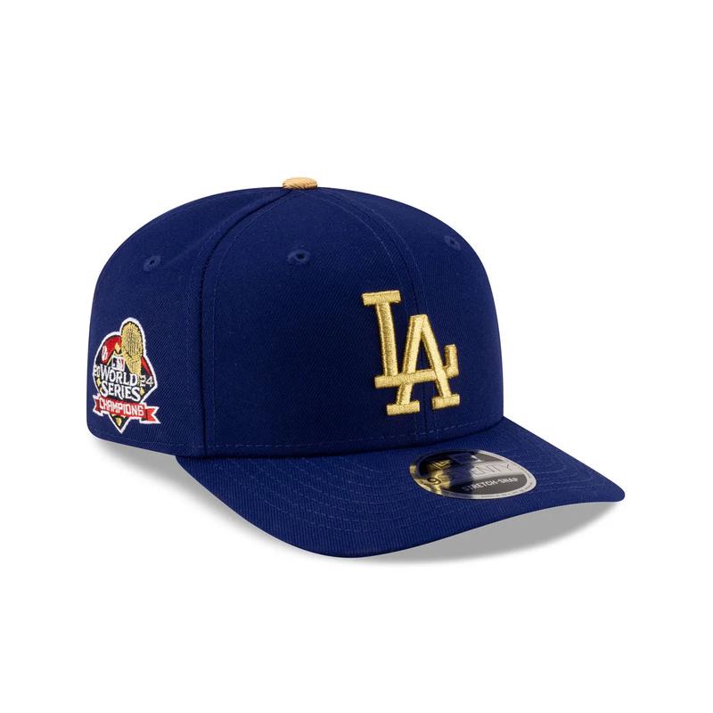New Era Los Angeles Dodgers 2024 WS Side Patch 9SEVENTY Stretch-Snap Hat-Royal/Gold
