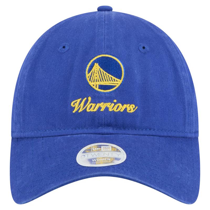 New Era Womens Golden State Warriors Preppy Team 9TWENTY Adjustable Hat-Royal